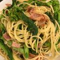 meise17's cooksnap of when they made 菜の花とベーコンのペペロンチーノ風パスタ.