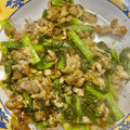 しんのすけnyao's cooksnap of when they made 春✿　菜の花と豚肉のオイスター炒め.