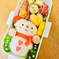 クックH9Y7SA☆'s cooksnap of when they made キャラ弁☆クリスマス☆スノーマン弁当.