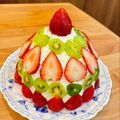 ずんこ's cooksnap of when they made クリスマスケーキ苺ズコット(インスタ映え.