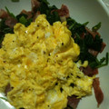Fujinoyama's cooksnap of when they made ほうれん草とたまごの炒めもの.