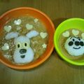 ｊ−ｊ−ｆ's cooksnap of when they made 醤油炒めご飯ﾃﾞ､チーズの簡単キャラ弁.