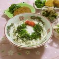 赤い電話's cooksnap of when they made 夏のまぜそば！汁なし山芋明太子釡玉うどん.