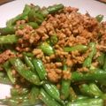 Rins's cooksnap of when they made いんげんの豚ひき肉ピリ辛炒め.