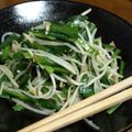 こん２'s cooksnap of when they made にらともやしのペペロンチーノ.