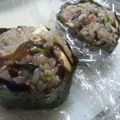 たんたんのママ's cooksnap of when they made チーズ×椎茸×塩昆布×葱×胡桃のおにぎり.