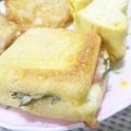 myawkuu's cooksnap of when they made 油揚げでハム＆チーズ焼き☆.