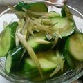 みやまめ's cooksnap of when they made 男子ごはん的キュウリとミョウガごま油和え.