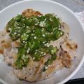 おばばかまりっぺ's cooksnap of when they made 豚こまの塩コショウ炒め・オクラ梅肉ソース.