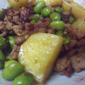 チビ太さん's cooksnap of when they made 豚挽肉少しで！じゃがいもと枝豆の甘辛炒め.