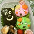 赤い電話's cooksnap of when they made たまごっちの　ふらわっち　キャラ弁にも.