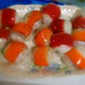 ahaマロン's cooksnap of when they made 簡単*スモークサーモンてまり寿司*.