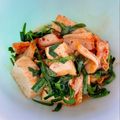 azbjbn's cooksnap of when they made レンジで簡単！厚揚げにらキムチ.