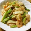 月見なっとう's cooksnap of when they made 海老とアスパラの味噌炒め.