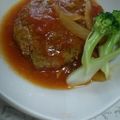 yanguchi's cooksnap of when they made 新玉ねぎたっぷり煮込みハンバーグ.