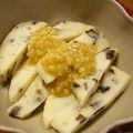 BiwacoJune's cooksnap of when they made ★かまぼこon塩麹わさ醤油★.