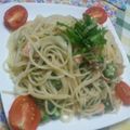 りらりら7's cooksnap of when they made 冷製＊梅しそパスタ.