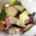 necoron's cooksnap of when they made タコきゅうりクリームチーズの酢みそ和え.