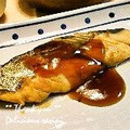 平井婦人's cooksnap of when they made さわらの黒酢あん照り焼き.
