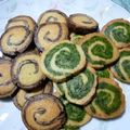 てつてつ２００４'s cooksnap of when they made 抹茶ぐるぐるクッキー.
