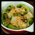きのこ工房's cooksnap of when they made ✿ししとうの卵チーズ焼✿.