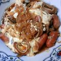 季節外れ's cooksnap of when they made ウインナーと麩の卵とじどん.