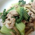 らいむゆう's cooksnap of when they made ☆楽安☆青梗菜と豚肉としめじの中華炒め.