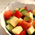 こはる・▽・'s cooksnap of when they made トマトときゅうりの旨塩サラダ♪.
