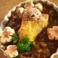 よう４０74's cooksnap of when they made マッシュポテトで♪お花デコカレー♪.