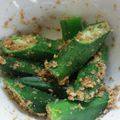 かぴーな's cooksnap of when they made オクラの胡麻和え.