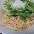 miiiman's cooksnap of when they made 時短♪ツナと水菜のあっさり和風パスタ☆.