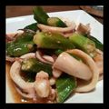 めぐみるく0927's cooksnap of when they made オクラとイカのチリソース炒め.