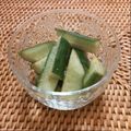 kobayukiです's cooksnap of when they made すぐ簡単おつまみ：きゅうり塩ごま油ラー油.