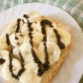 dorafan's cooksnap of when they made チョコバナナトースト☆.