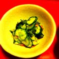mokakiki's cooksnap of when they made きゅうりとカニカマの酢の物.