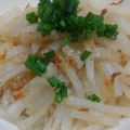 Ruri03's cooksnap of when they made 大根の皮と干し海老のアンチョビオイル炒め.