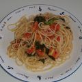 pinkpooh78's cooksnap of when they made ✿簡単パスタ（トマト青じそ）✿.