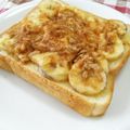 hiro_aya's cooksnap of when they made ♡焼きバナナとスライスチーズのトースト♡.