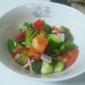 ふーあ's cooksnap of when they made 簡単サッパリ！トマトの酢の物風サラダ.