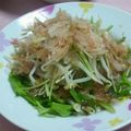 みね猫's cooksnap of when they made 水菜・モヤシのおかかポン酢.