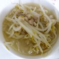 SーtomokoーS's cooksnap of when they made もやしとひき肉の酢スープ.