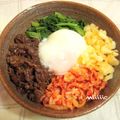 miiiiic's cooksnap of when they made 簡単うまっ♪牛肉とキムチの温玉乗せ丼☆.