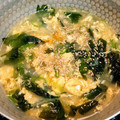 すずなまり's cooksnap of when they made 鶏ガラの素で 美味しい 卵 ワカメスープ.