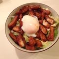 さとこ02's cooksnap of when they made しゃきしゃきレタスと照り焼きチキン親子丼.