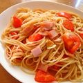 ありかん's cooksnap of when they made トマトのスープパスタ☆厚切りハムで☆.