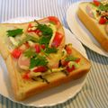nekoland's cooksnap of when they made 魚ニソ×トマトの塩昆布・大葉トースト.