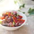 ババガレイ's cooksnap of when they made ミートボールと胡瓜とトマトの丼.