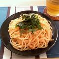 マコマリブ's cooksnap of when they made ほっこりカフェ　簡単美味しいたらこパスタ.