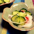 ppmqq's cooksnap of when they made きゅうりとカニカマの酢の物.