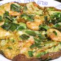 Rick_t's cooksnap of when they made 海老とニラの卵とじ.